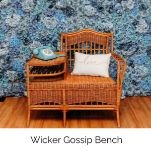 Wicker Gossip Bench Rental