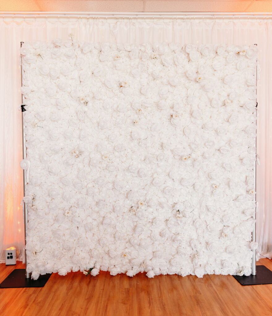 White Flower Wall Rental ex.