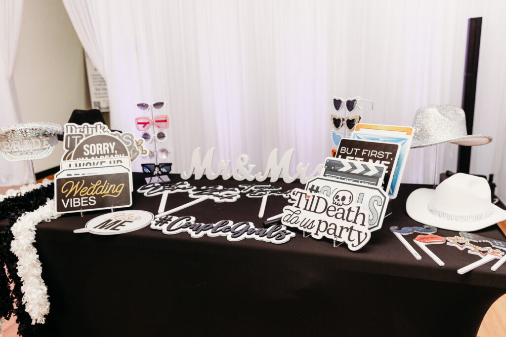 Deluxe Prop Table for a Photo Booth Rental