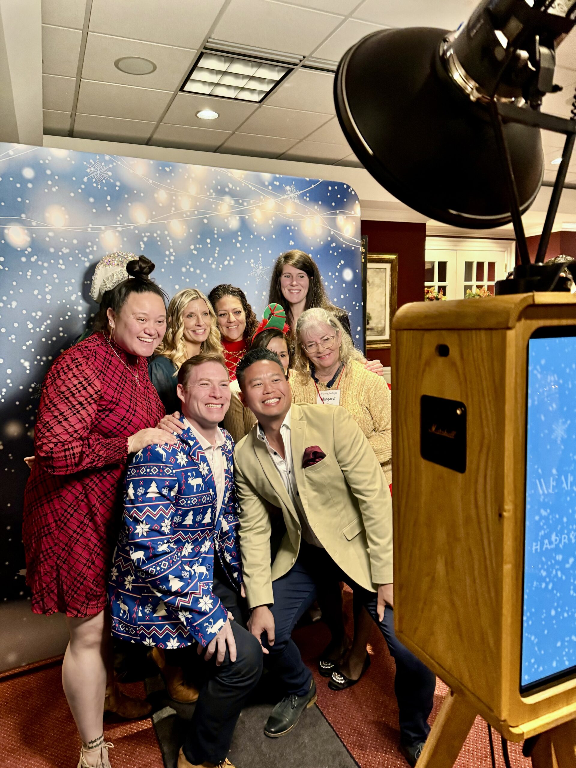 Guests using the Icon Photo Booth