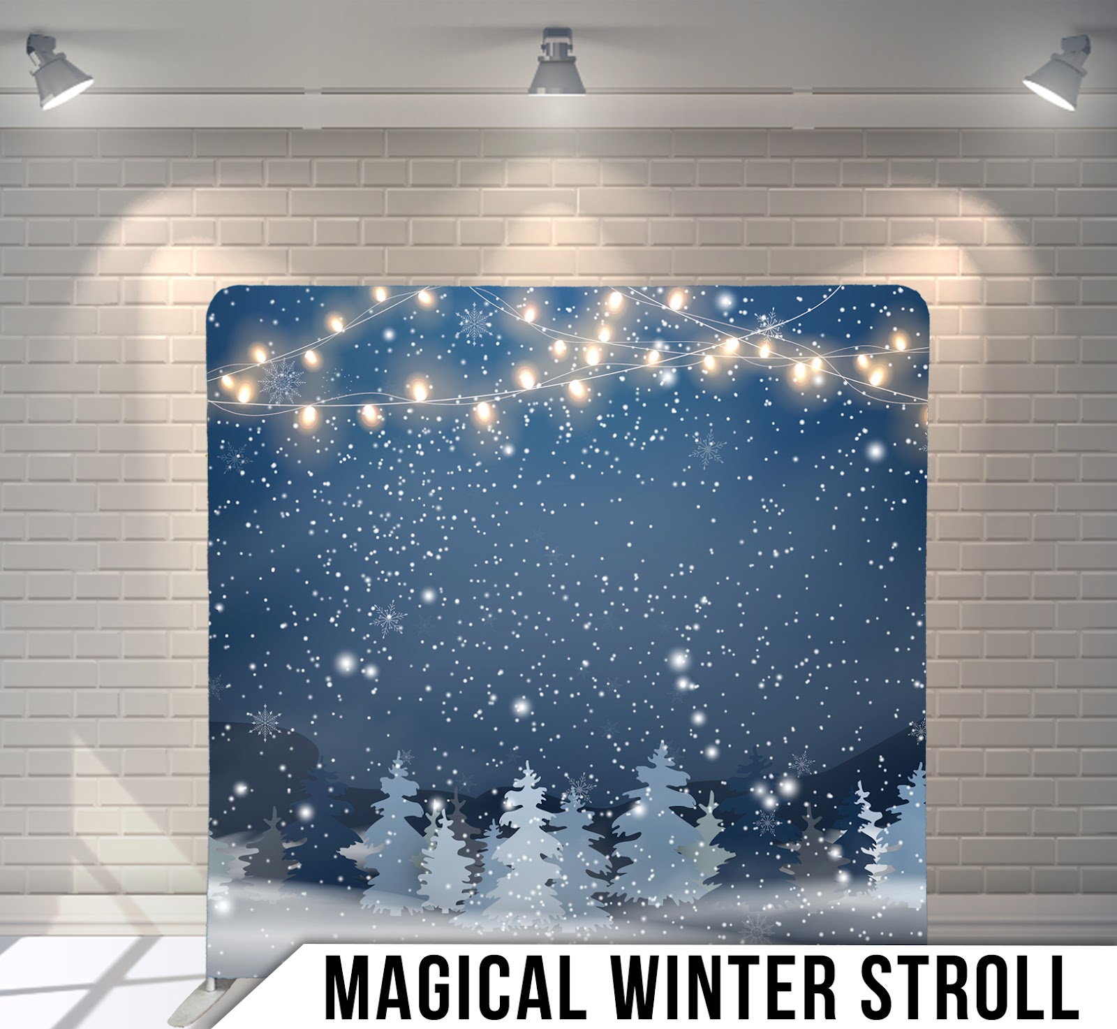 Magical winter stroll Backdrop