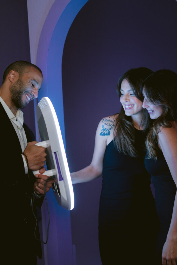 Guests Using Roaming Photo Booth